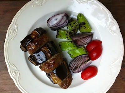 Padlizsános kebab (török)